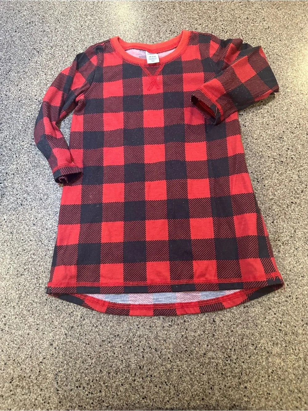 Kids Red and Black Buffalo Plaid nightgown